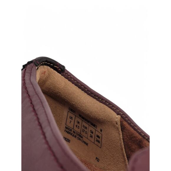 Cobb Hill Burgundy Leather‎ Loafers Women’s 7W | Janney Penny Comfort Flats - Picture 7 of 7